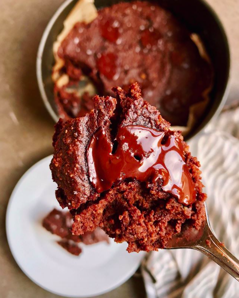 An easy nutrient dense chocolate chickpea cake you can make in a food processor!